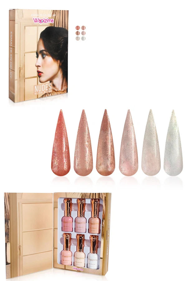 GAMA DE GELES NUDES BLING BLING