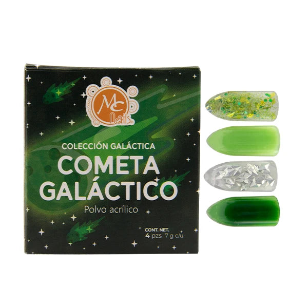 COLECCION DE ACRILICOS COMETA GALACTICO 4PZS