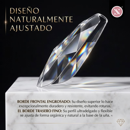 Soft Gel Tips 3D Diamond Clear 03- 120 piezas