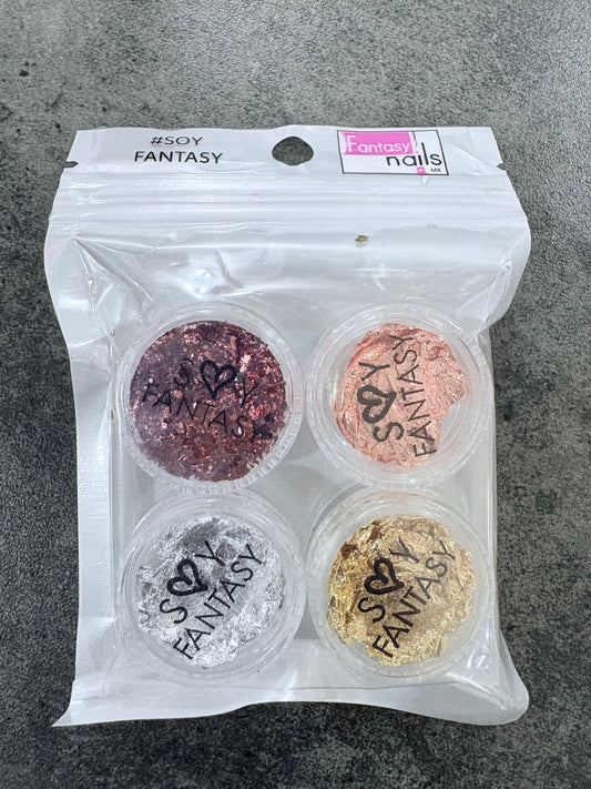 SET HOJA DE ORO MIX FANTASY NAILS