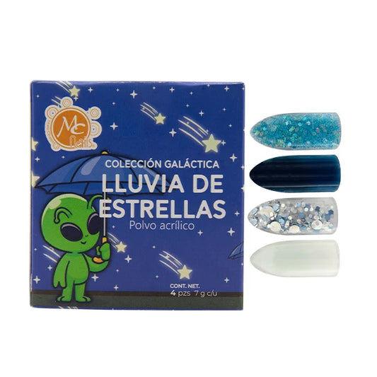COLECCION DE ACRILICOS LLUVIA DE ESTRELLAS 4PZS