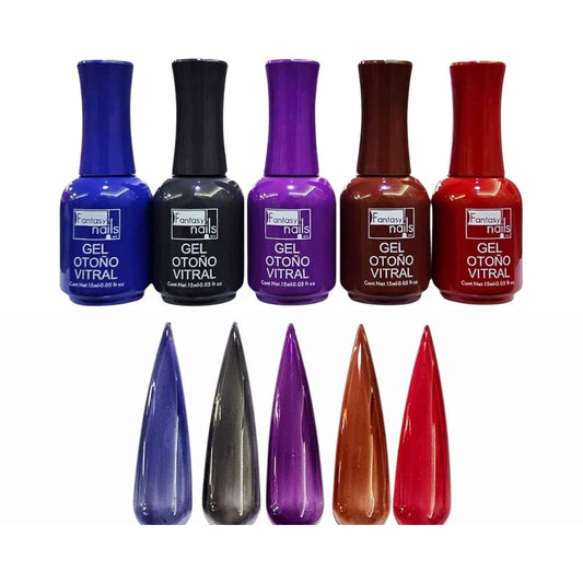 COLECCION GEL OTOÑO VITRAL FANTASY NAILS