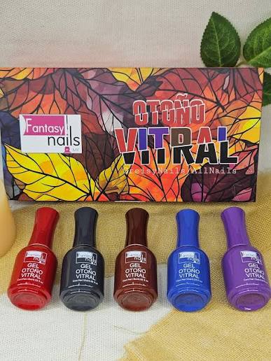 COLECCION GEL OTOÑO VITRAL FANTASY NAILS