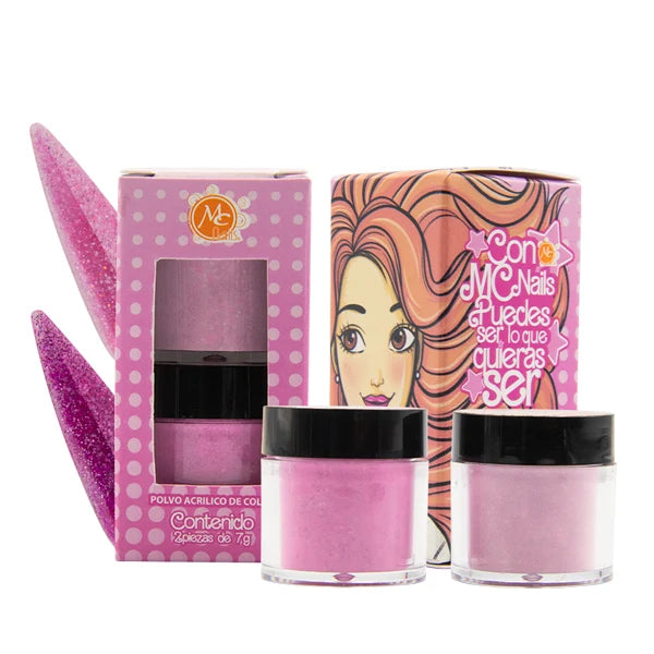 COLECCION DE ACRILICOS SE LO QUE QUIERAS SER ROSA 2PZS