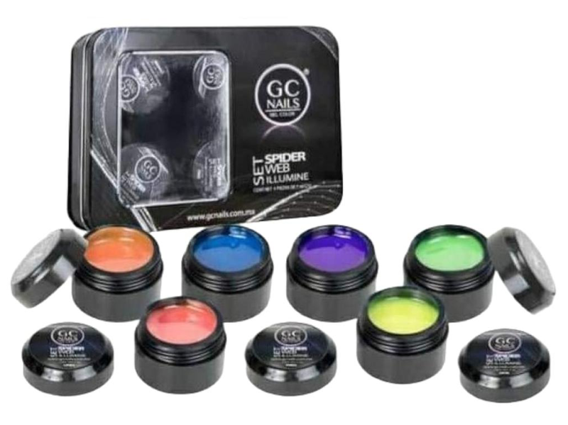 SPIDER GEL NEON 6PZS