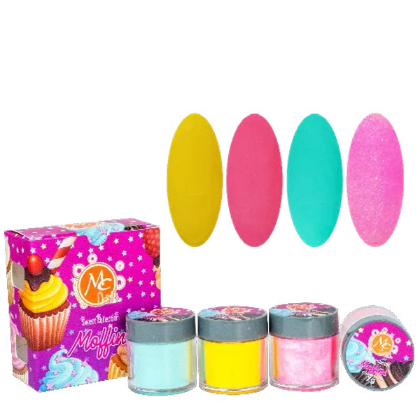COLECCION DE ACRILICOS SWEET MOFFINS 4PZS