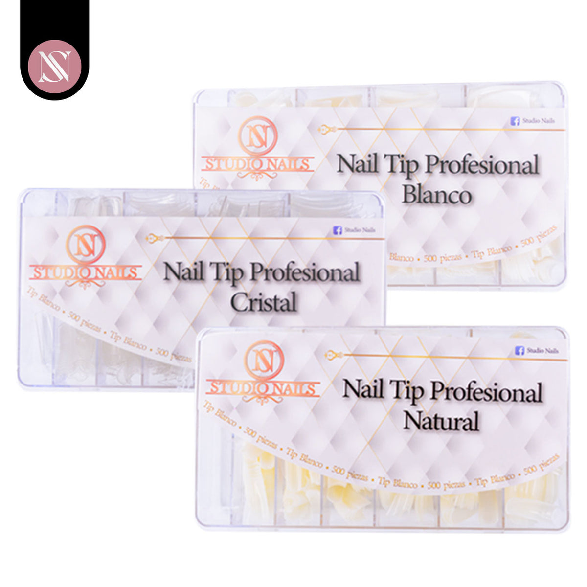 Tip Cuadrado Cristal 500pz