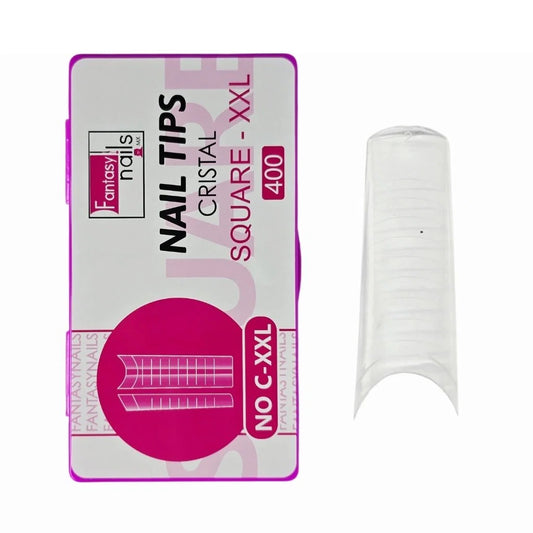 Tip Square NO C XXL Cristal 400 pzas Fantasy Nails